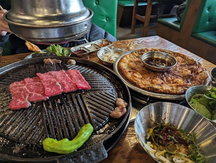 Jongro BBQ signature dishes Prime Tongue
Japchae
Deep Fried Pork Dumplings